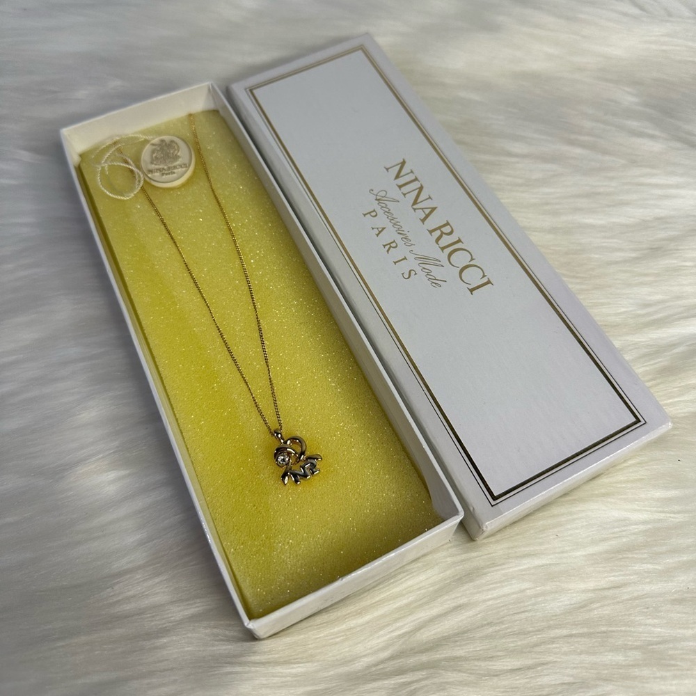 NINA RICCI logo necklace